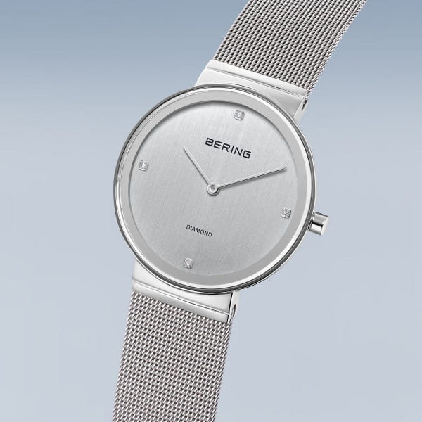 Bering 10135-000 Damenuhr, Milanaise, Silber