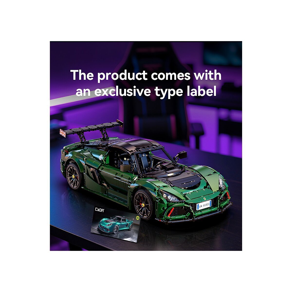 JAMARA CaDA Lotus Exige Cup 430 1:8 grün Bricks ab 14 Jahren