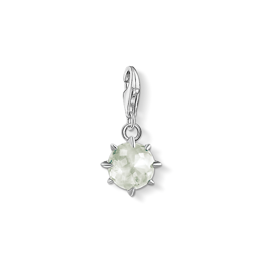 Thomas, Sabo, Anhänger, Charm-Club, Geburtsstein, August, 925, Sterling, Silber, Prasiolith, Zirkonia, Hellgrün, 1786-465-33, Zubehor, Ohrring, Schmuck, Kristall