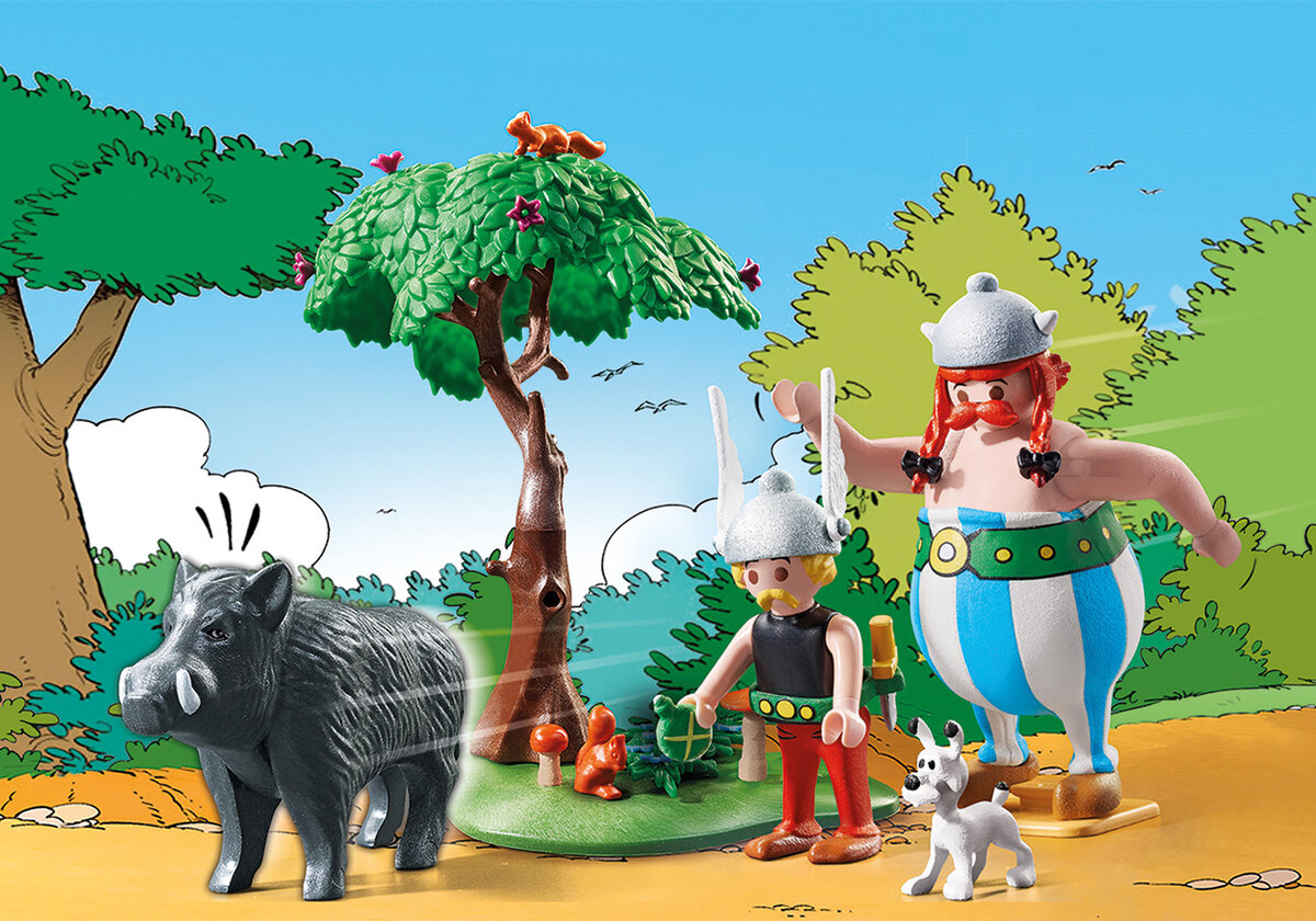 PLAYMOBIL 71160 Asterix: Wildschweinjagd Tier, Säugetier, Schwein, Person