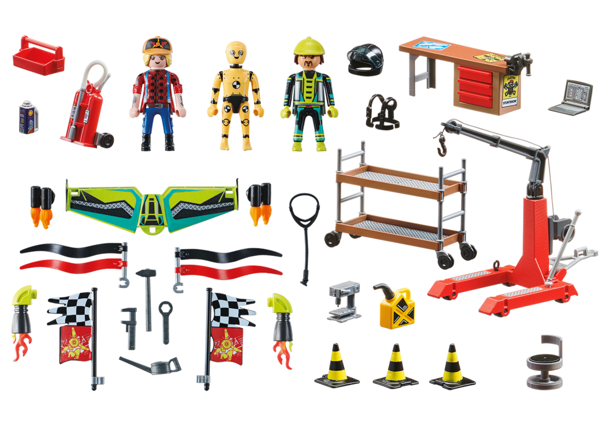 PLAYMOBIL 70834 Air Stuntshow Servicestation Bekleidung, Mantel, Person