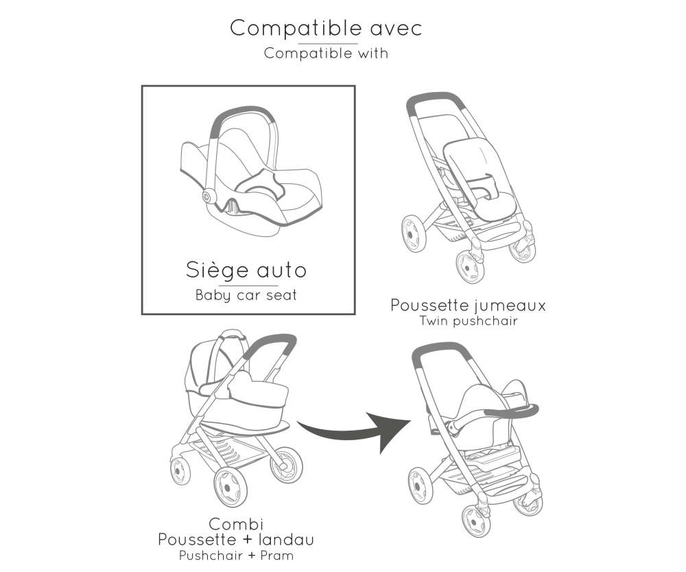Smoby Smoby Maxi-Cosi Puppenhochstuhl 3-in-1 Smoby Smoby Maxi-Cosi Puppenhochstuhl 3-in-1