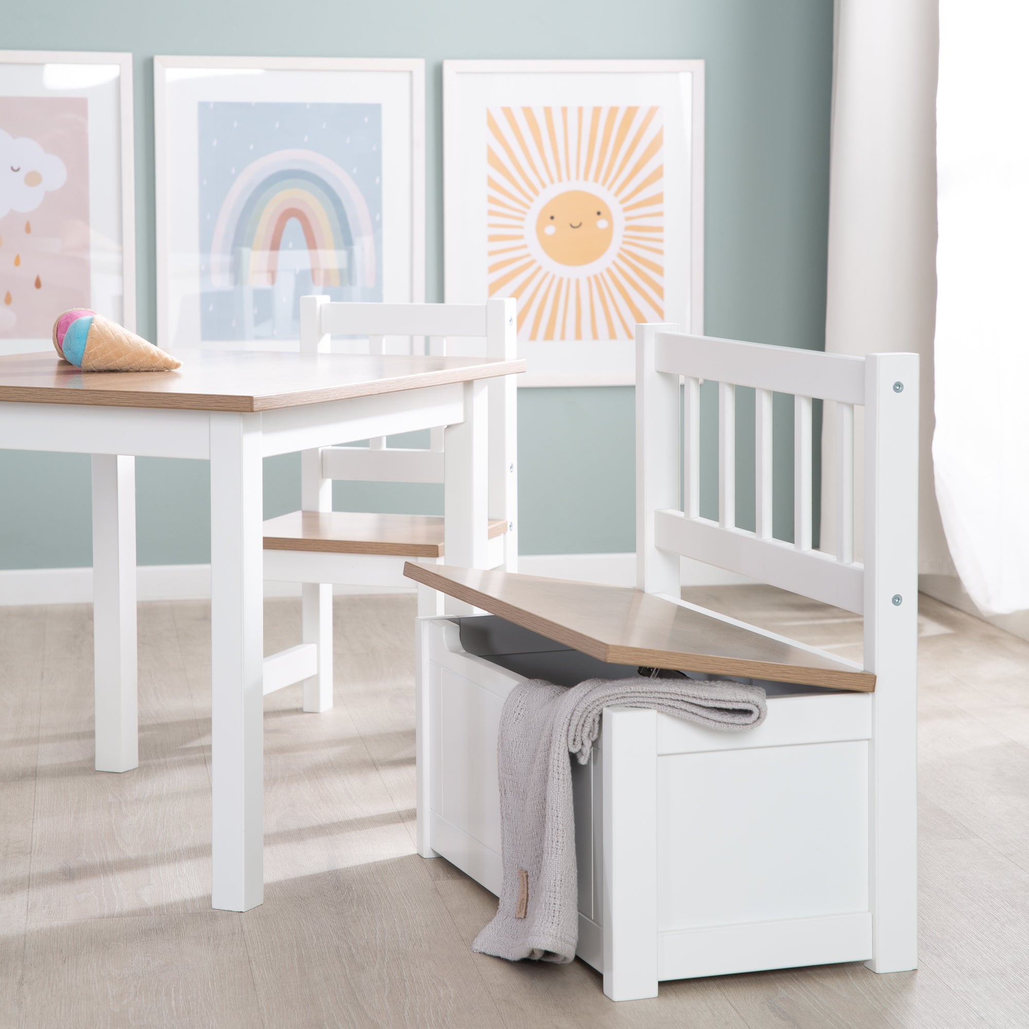 Roba 450050HWE Kindertruhenbank holz weiß – Spielmöbel - Bild 8 Roba 450050HWE Kindertruhenbank holz weiß – Spielmöbel - Produktbild 8