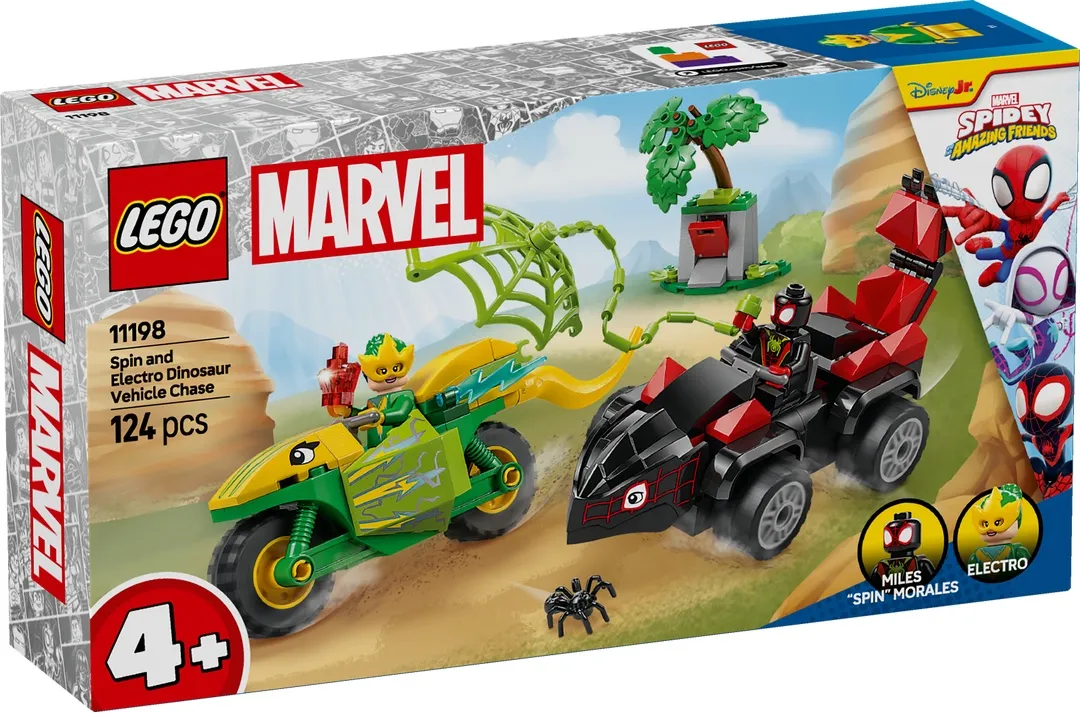 LEGO® Spidey und seine Superfreunde 11198 Actionspaß mit Spin und Electro in ihren Dino-Flitzern LEGO® Spidey und seine Superfreunde 11198 Actionspaß mit Spin und Electro in ihren Dino-Flitzern