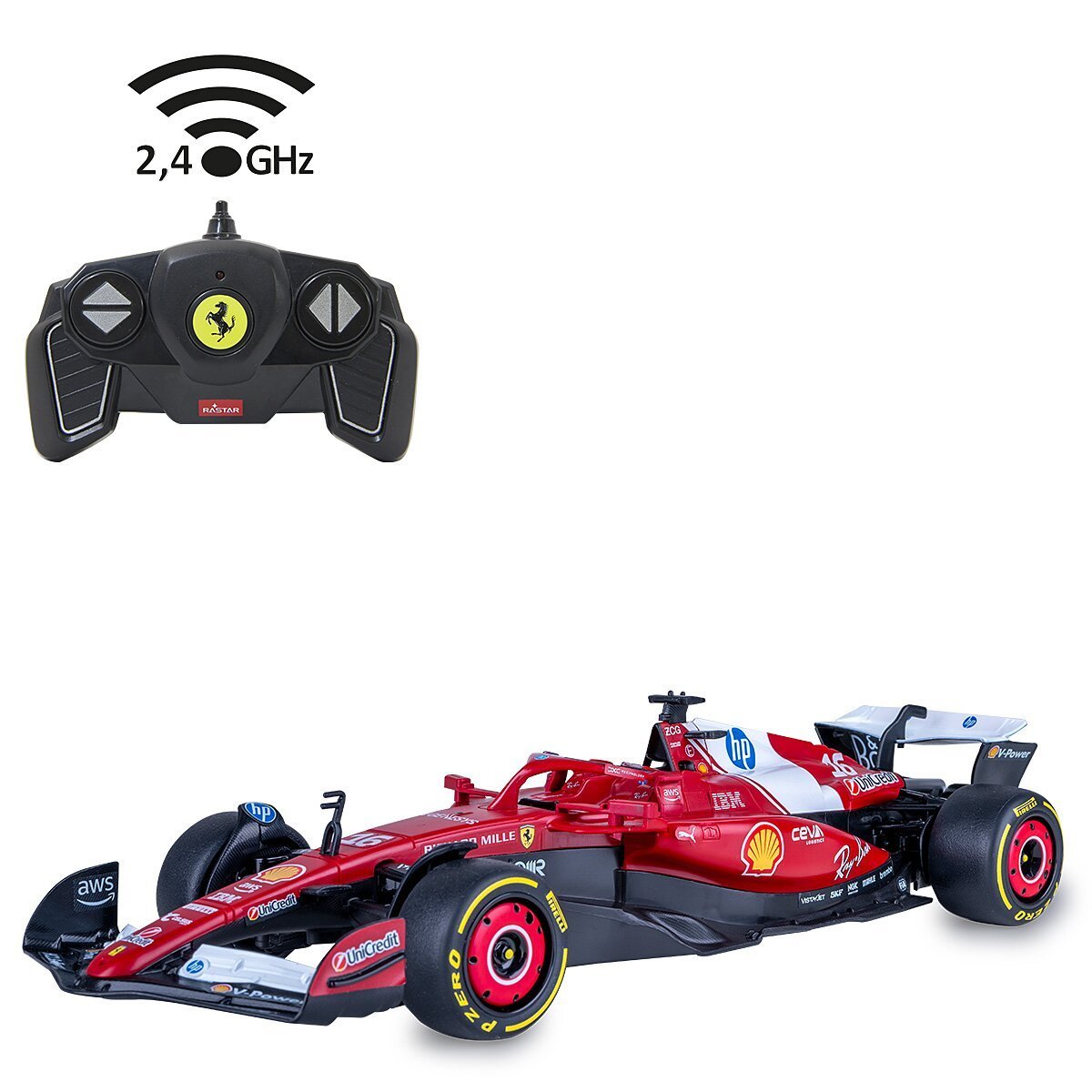 JAMARA Ferrari SF-25 1:18 rot 2,4GHz ab 6 Jahren
