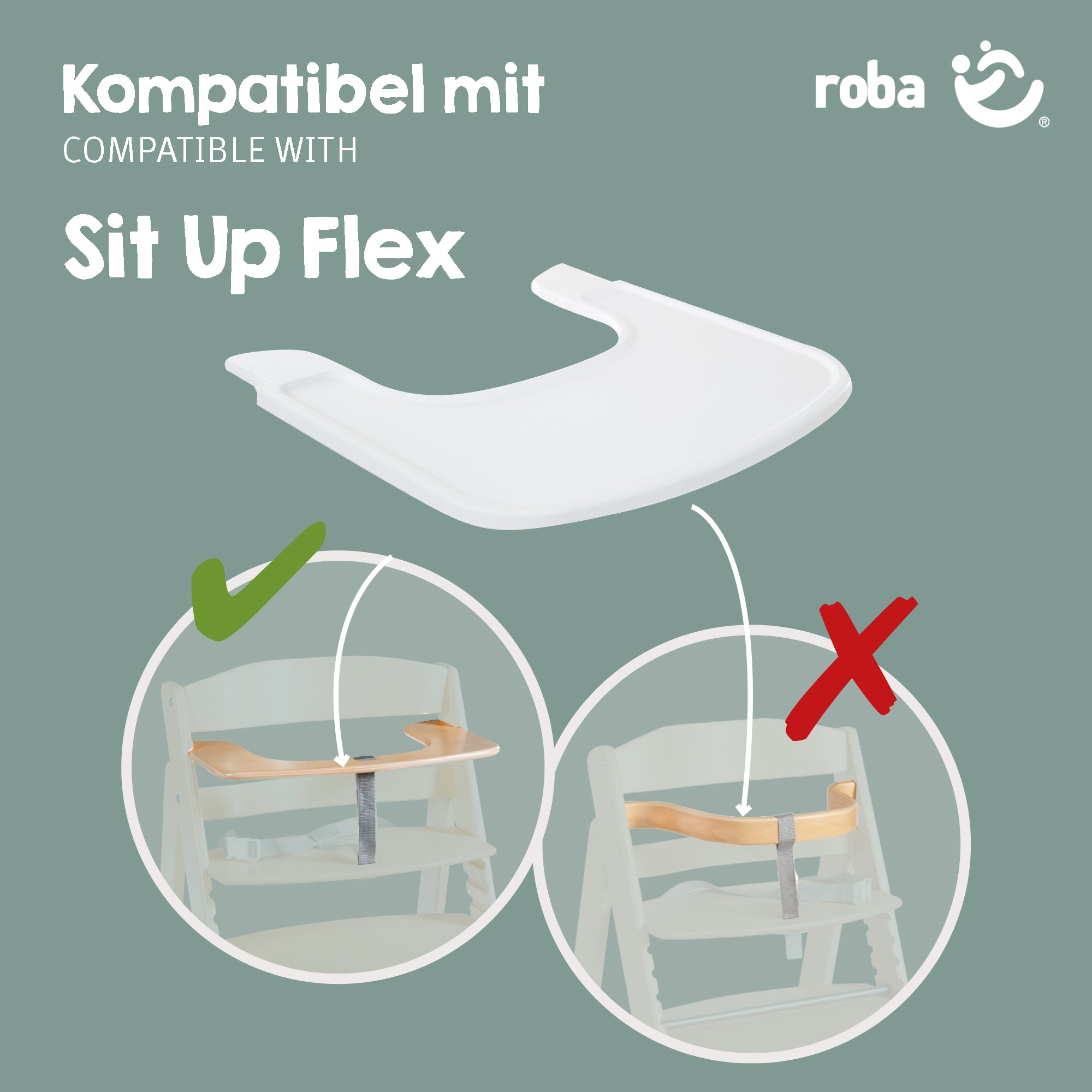 Roba 0081WE Plastikessbrett weiß – Hochstuhl - Bild 7 Roba 0081WE Plastikessbrett weiß – Hochstuhl - Produktbild 7