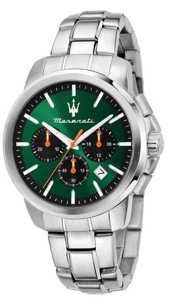 Maserati Successo Herrenuhr Chronograph 42mm Silber
