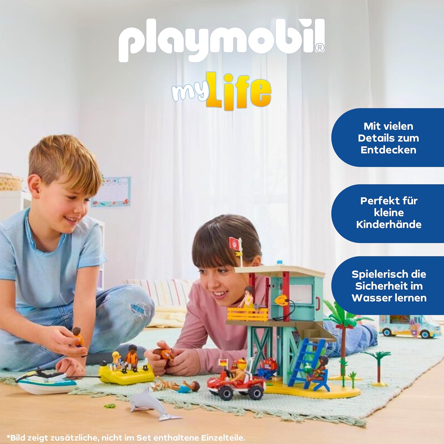 PLAYMOBIL 71903 rettungsturm mit beach buggy Person, Spielbereich