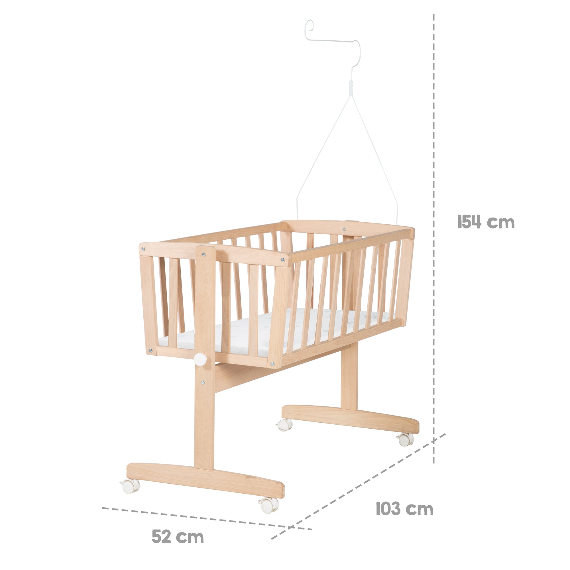 Roba 8955NAS148 Komplettwiegenset Adam & Eule Bio Buche natur - Produktbild 3