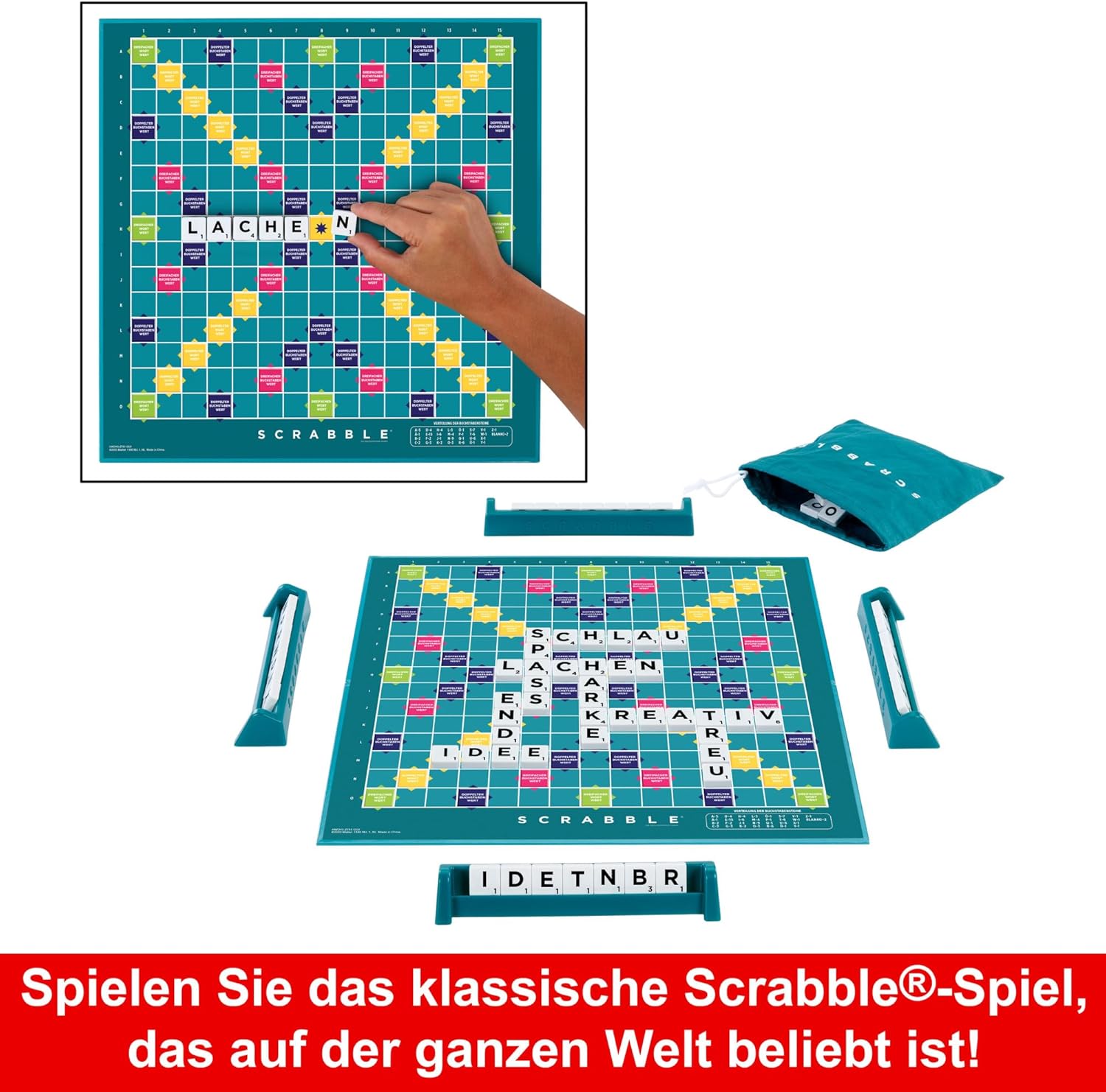Scrabble Core Refresh – Klassisches Wortspiel mit neuem Design (HWD45)