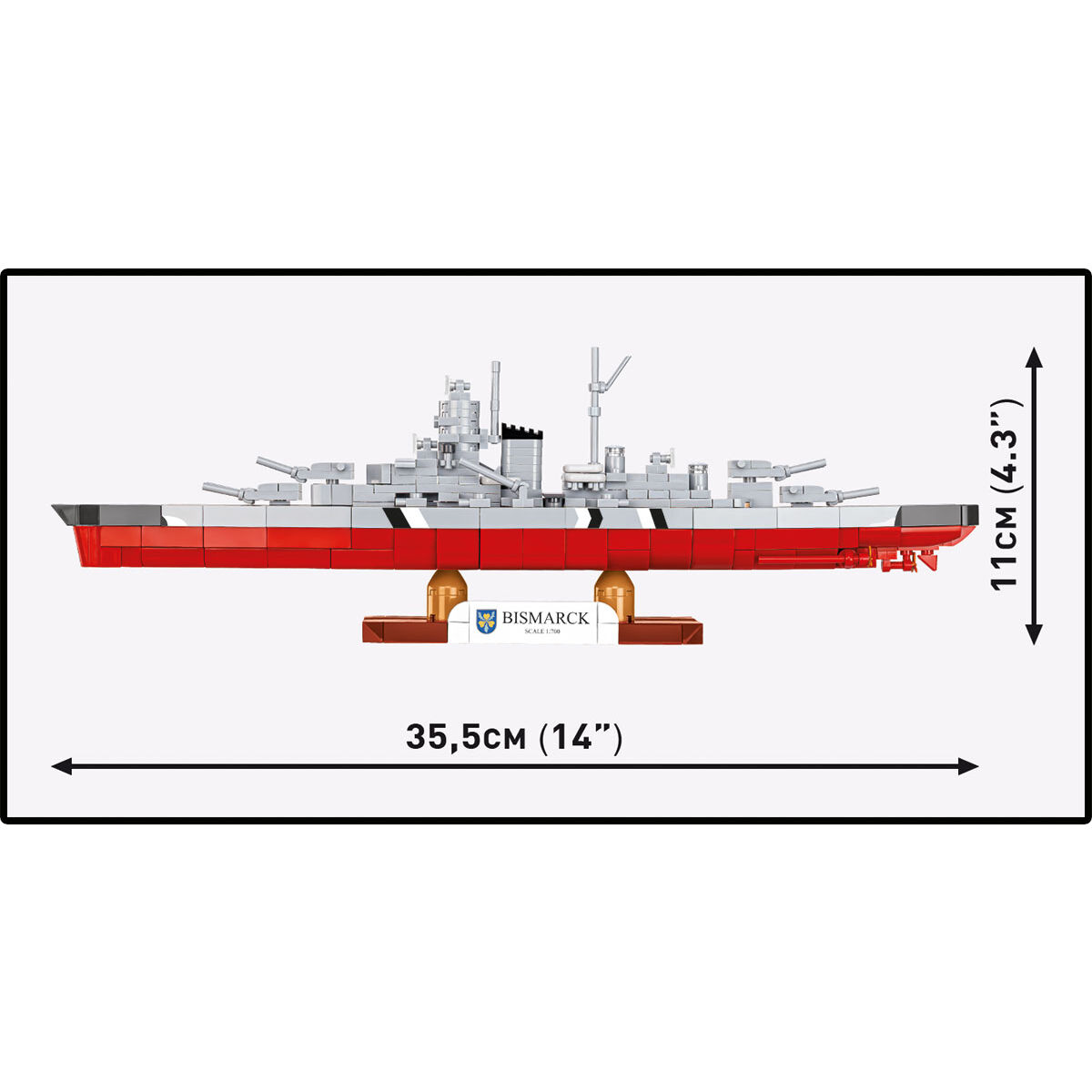 COBI 4854 - WWII - Battleship Bismarck - Maßstab 1:7 - Bild 9