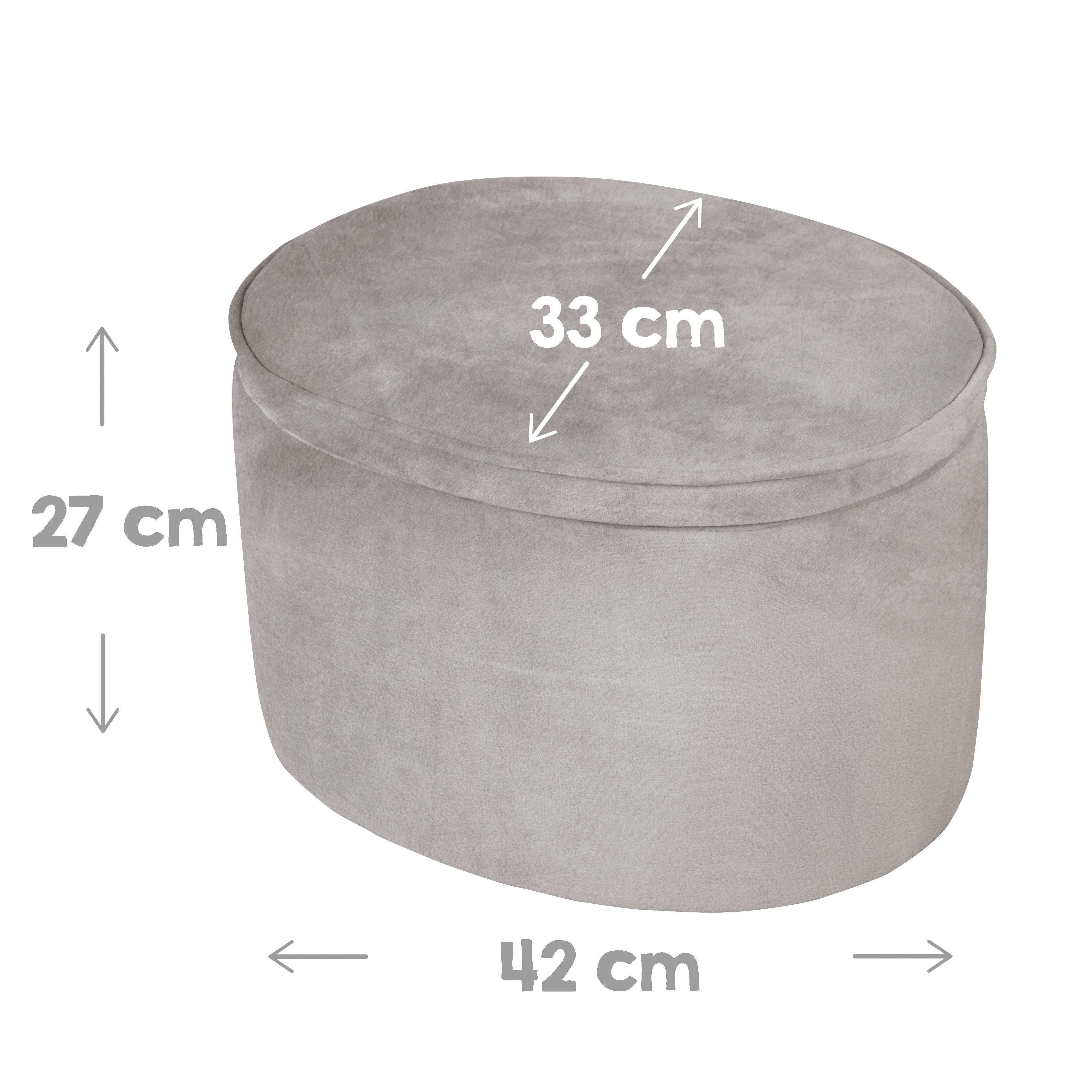 Roba 450140GA Kinderhocker oval mit Aufbewahrung grau – Spielmöbel - Bild 5 Roba 450140GA Kinderhocker oval mit Aufbewahrung grau – Spielmöbel - Produktbild 5
