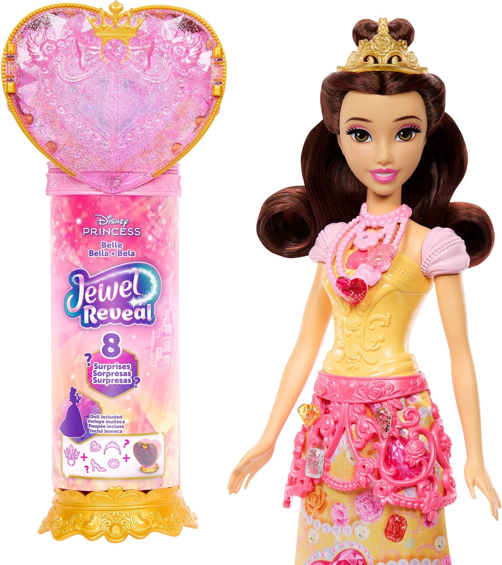 Disney Prinzessin Juwel Reveal Belle Puppe - Mattel - MATTEL JHL51 Puppe - Mattel - Disney Prinzessin Juwel Reveal Belle Puppe - Modell MATTEL JHL51