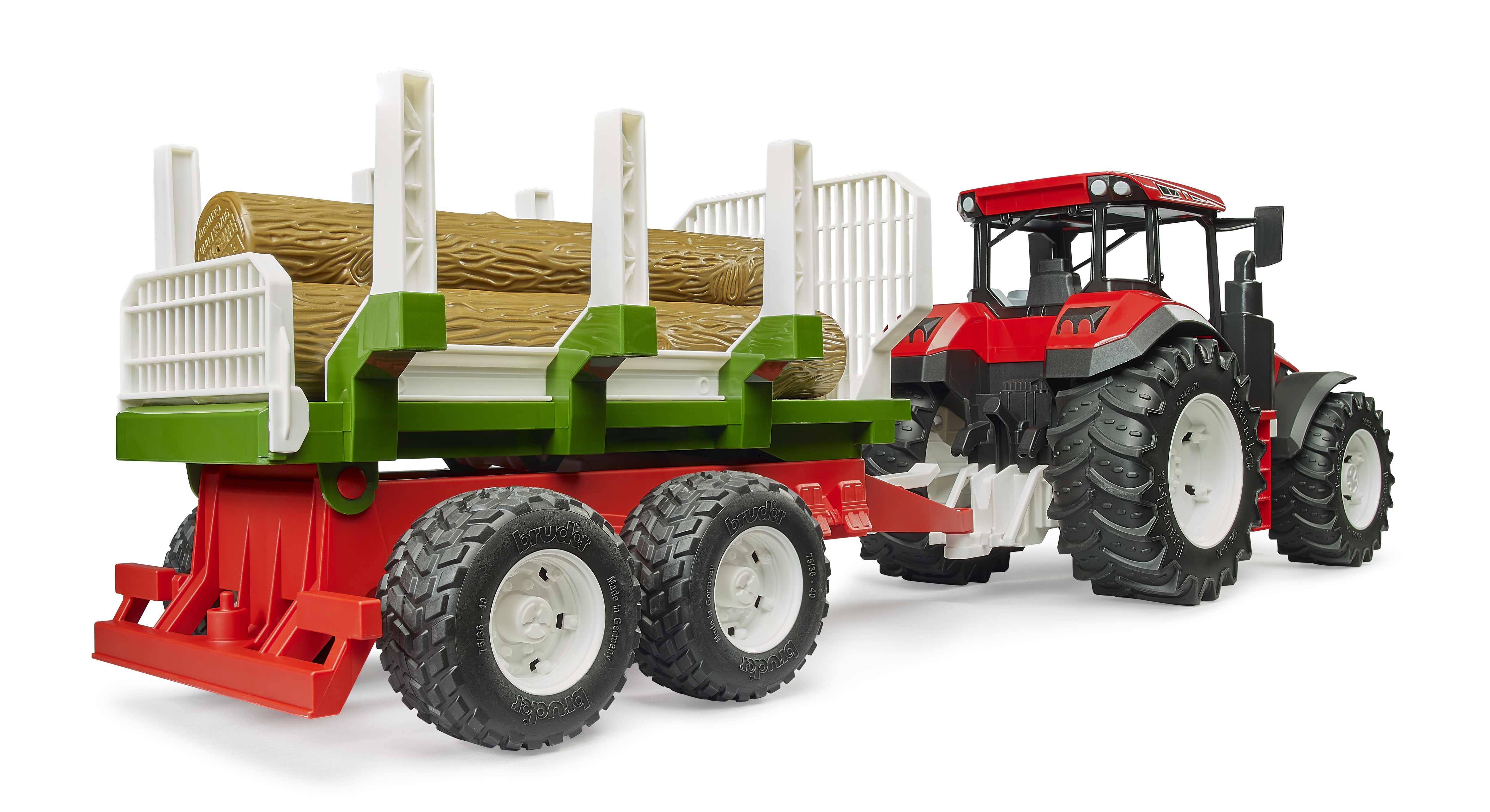 BRUDER 03453 - Roadmax Traktor mit Rückeanhänger und 3 Baumstämmen - Bild 4 BRUDER 03453 - Roadmax Traktor mit Rückeanhänger und 3 Baumstämmen - Bild 4