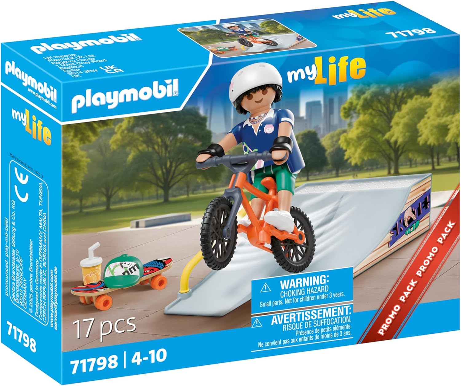 PLAYMOBIL, 71798, Skateboard, mit, Rampe, Action-Set, für, Kinder