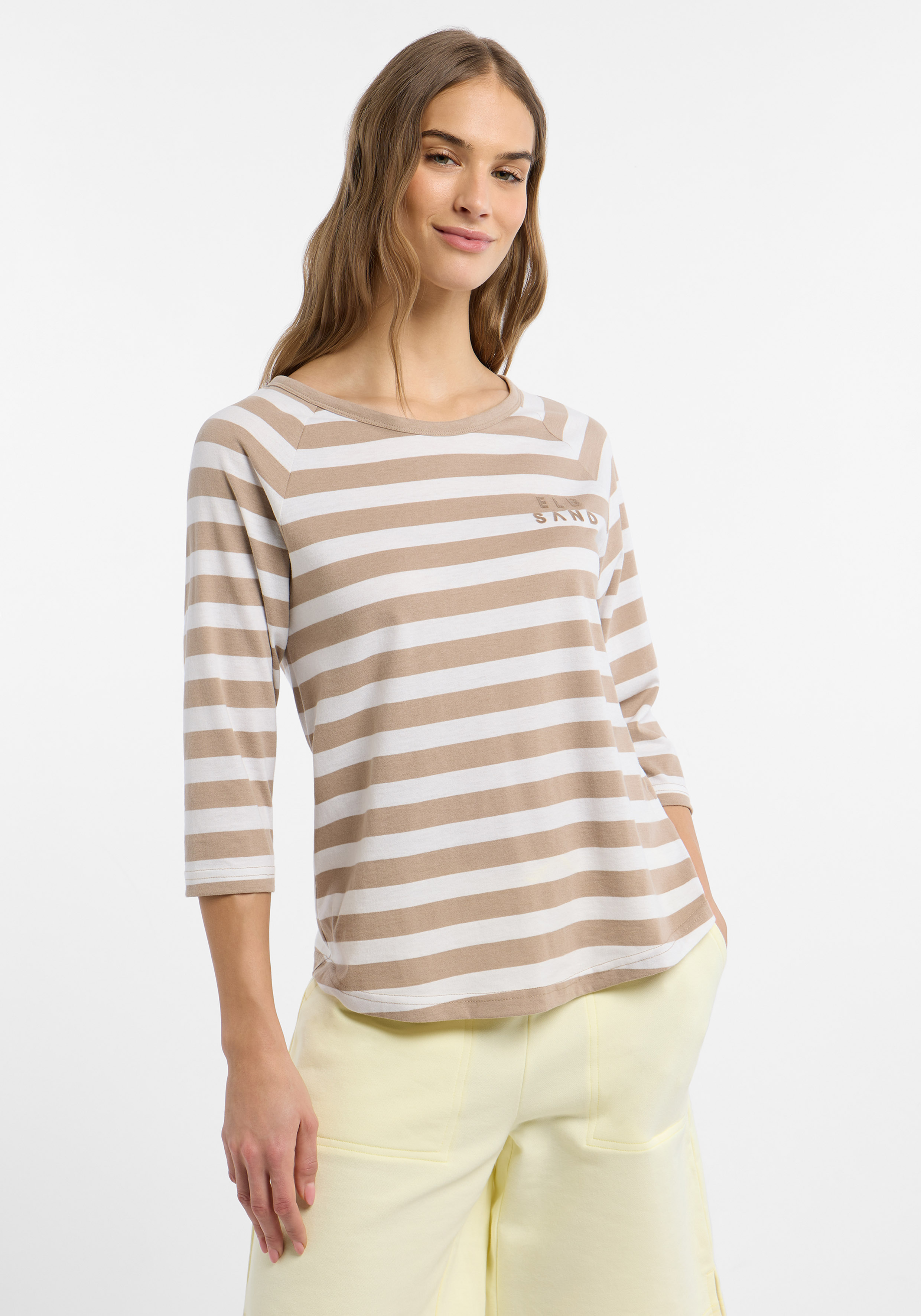 ELBSAND 3/4 SHIRT, CELIN, BEIGE/WEIß von Elbsand bei Conquest. Artikel ELB 70742/0011.