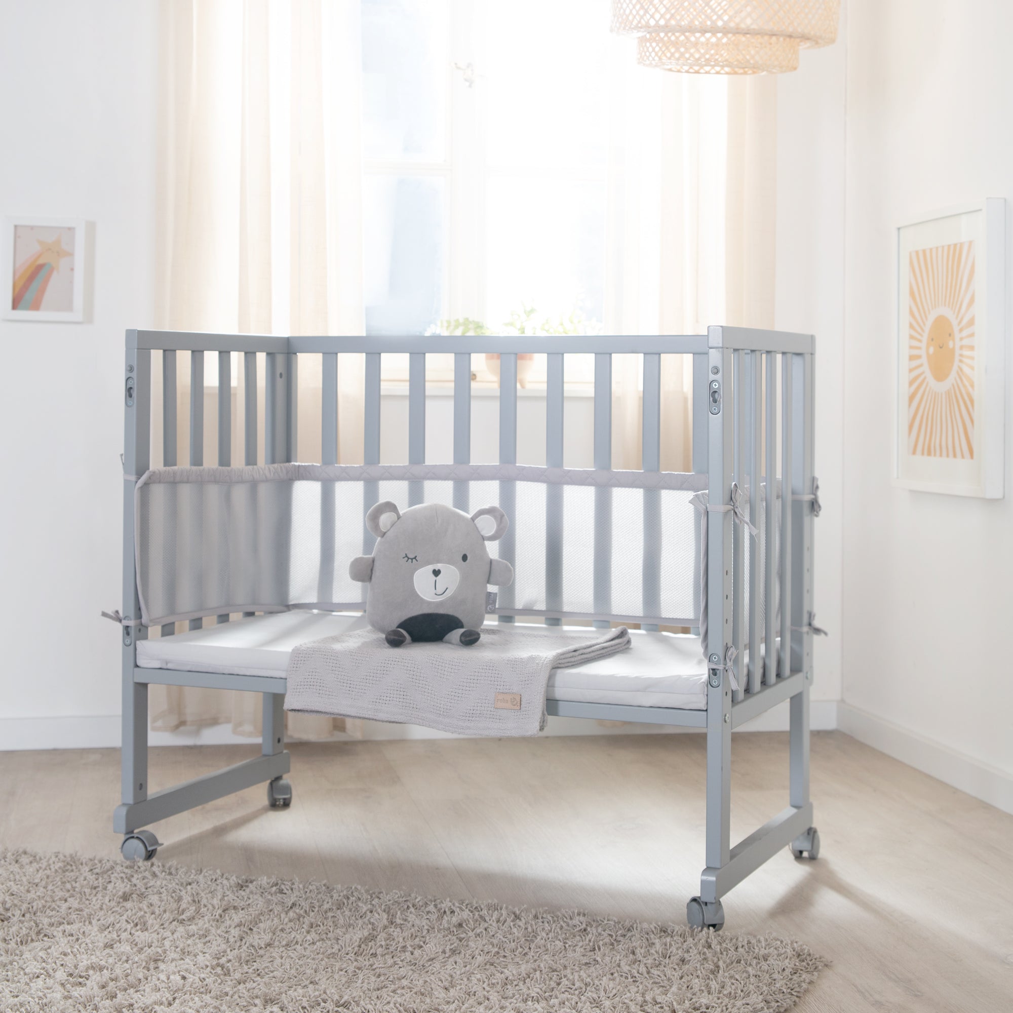 Roba 8961TP8V230 Stuben- Beistellbett 3in1, Barriere grau taupe – Stubenbetten - Bild 5 Roba 8961TP8V230 Stuben- Beistellbett 3in1, Barriere grau taupe – Stubenbetten - Produktbild 5