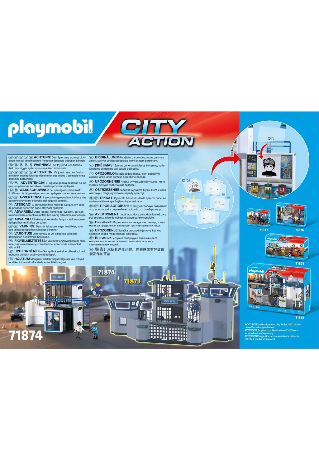 PLAYMOBIL 71874 City Action - Polizeiwache mit Fahndungsraum