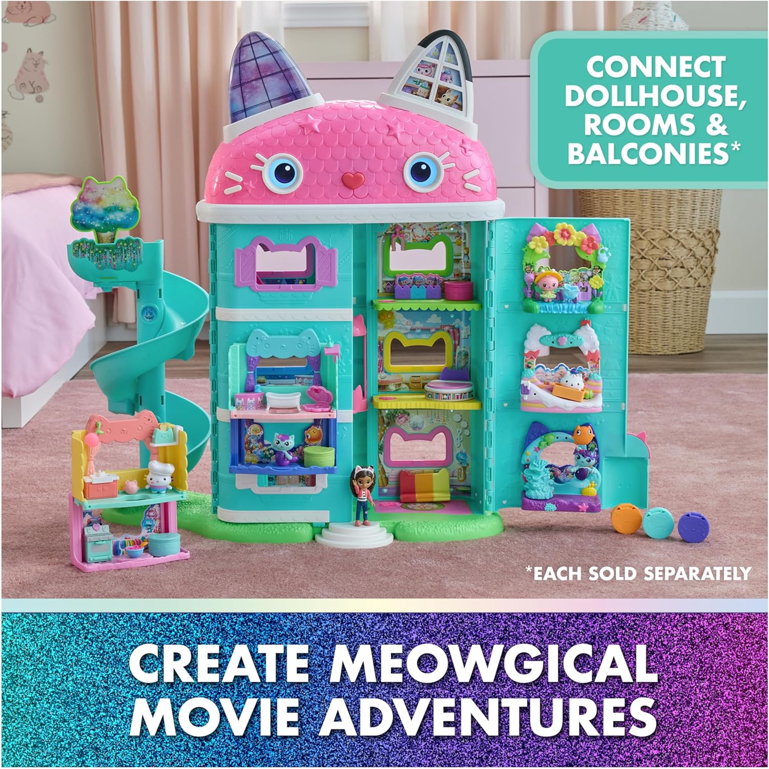 Gabby’s Dollhouse Figuren-Geschenkset mit Charakteren aus dem Film Gabby’s Dollhouse Movie Figures Giftset Spielzeugfiguren-Set mit Gabby und Freunden aus der TV-Serie