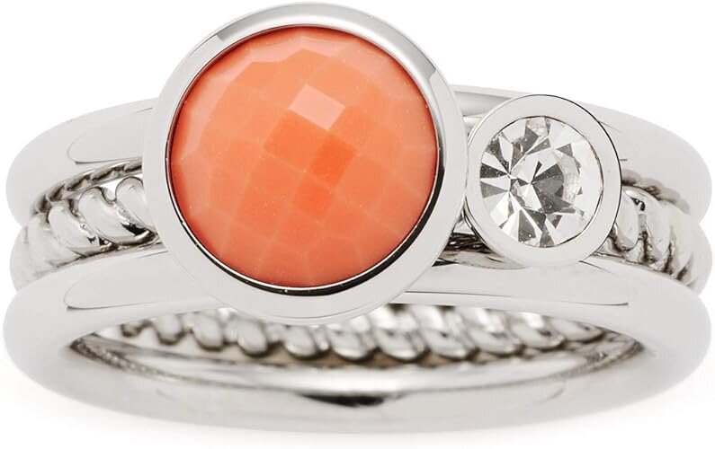 Leonardo 17918 Set/2, Ring 18 Letizia Zubehor, Schmuck, Ring, Edelstein