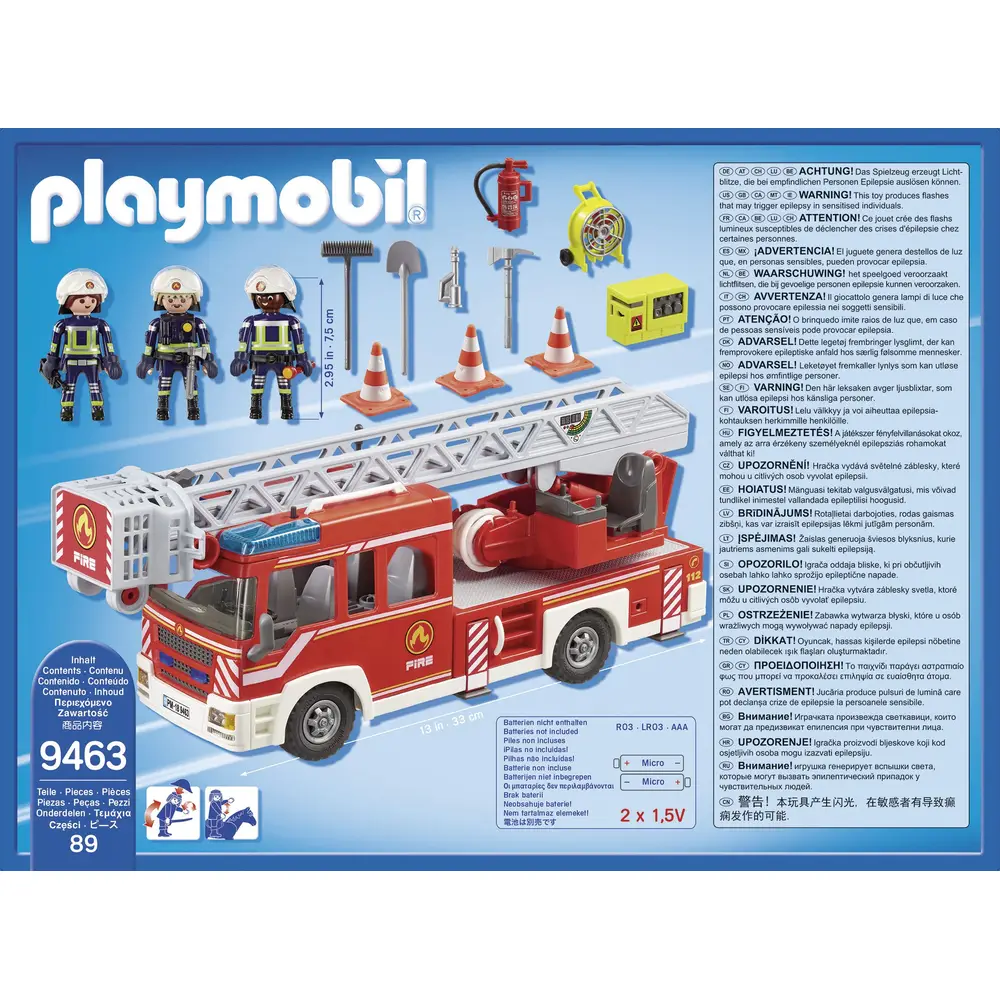 PLAYMOBIL 9463 Feuerwehr-Leiterfahrzeug