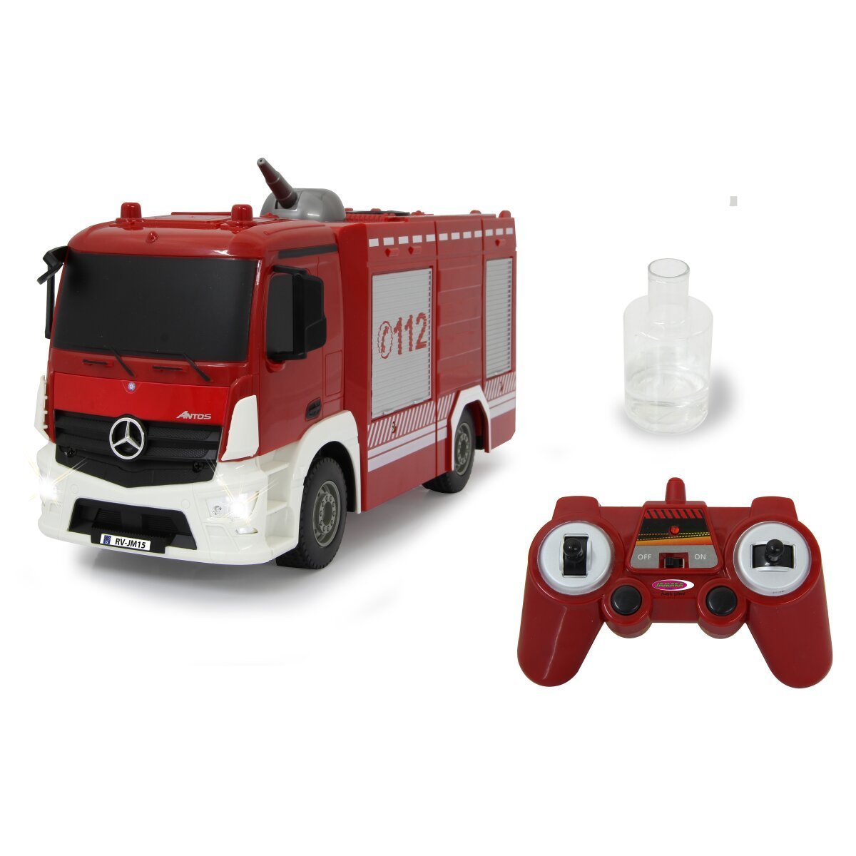JAMARA Feuerwehr TLF mit Spritzfunktion Mercedes-Benz Antos 1:26 2,4GHz ab 6 Jahren
