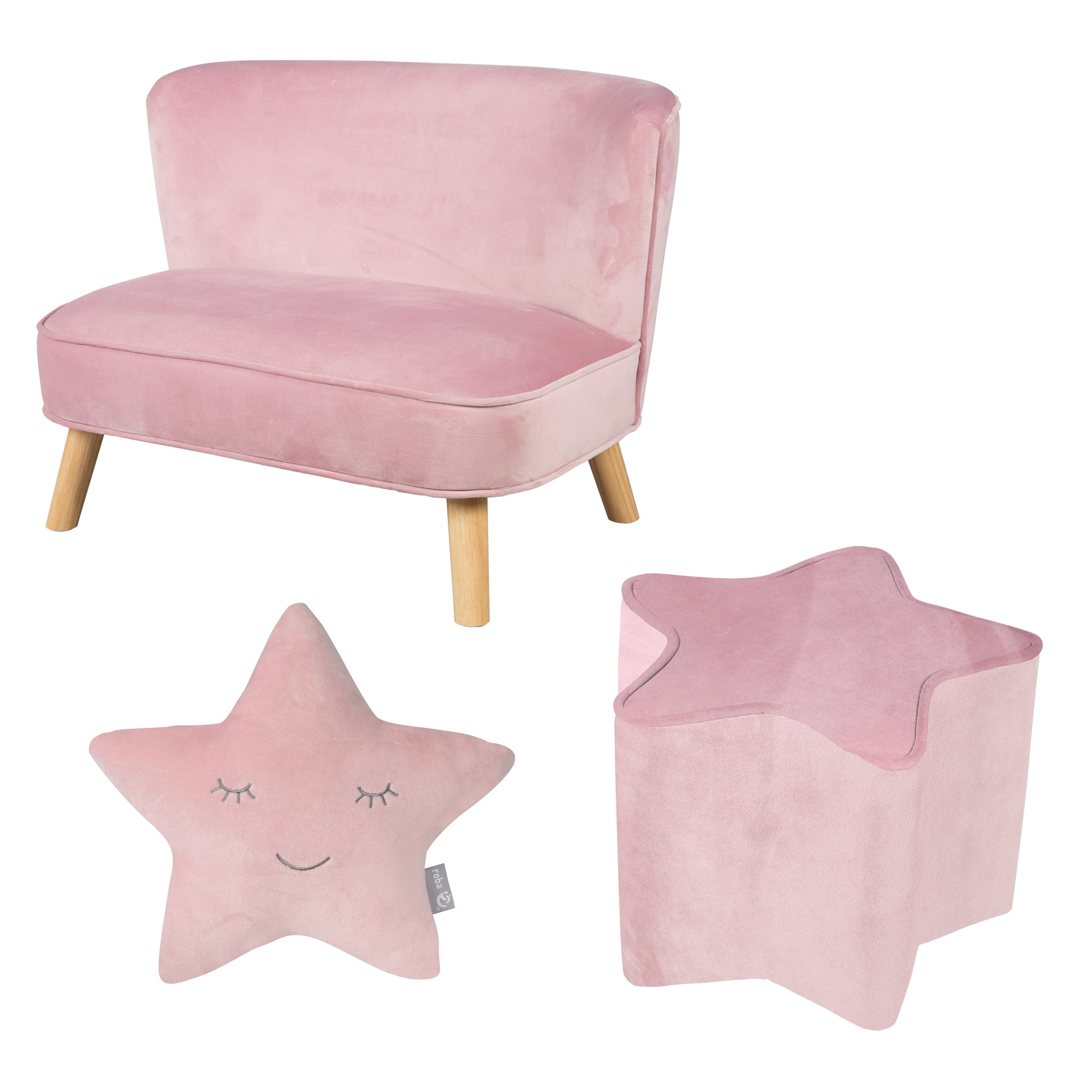 Roba 229S08M3 Lil Sofa Set mittel roba Style rosa – Spielmöbel - Bild 1 Roba 229S08M3 Lil Sofa Set mittel roba Style rosa – Spielmöbel - rosa - Spielmöbel - Produktbild 1