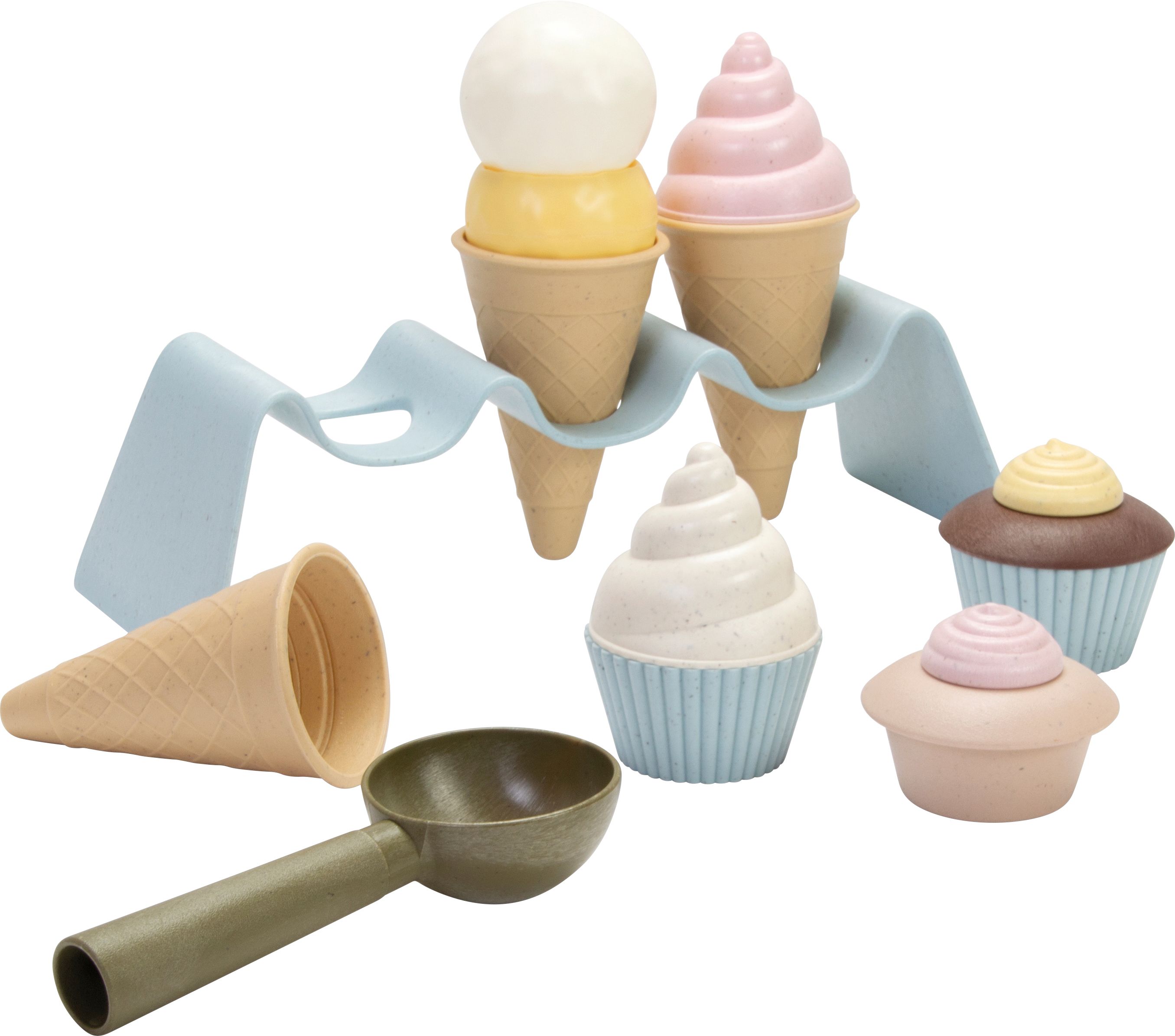 Dantoy BIO-Linie Eis Set Sahne, Nachtisch, Essen, Eiscreme, Cupcake, Sahne, Nachtisch, Essen, Eiscreme, Cupcake, Sahne, Nachtisch, Essen, Eiscreme, Cupcake