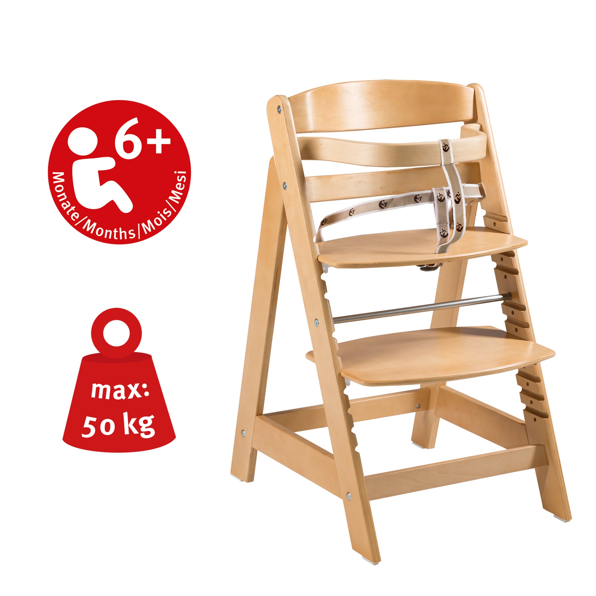 Roba 7571NL Treppenhochstuhl natur lackiert - Bild 7 Roba 7571NL Treppenhochstuhl natur lackiert - Produktbild 7