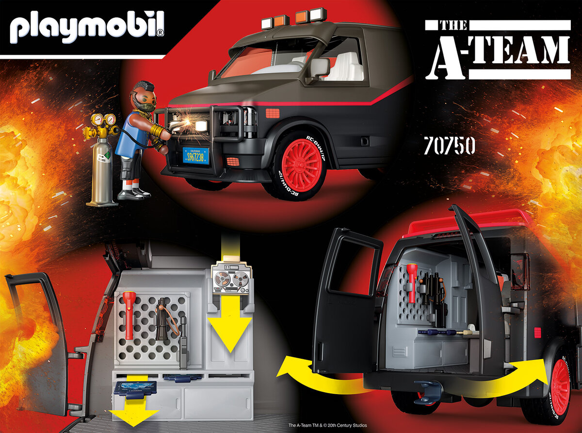 PLAYMOBIL 70750 The A-Team Van Maschine, Rad, Person, Auto, Fahrzeug