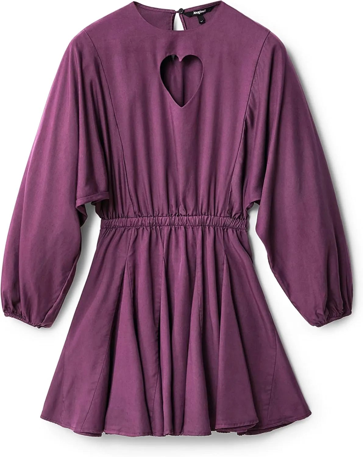 Desigual Damen Kleid - Violettes Minikleid mit Herz-Ausschnitt 22WWVW313003 GR. M