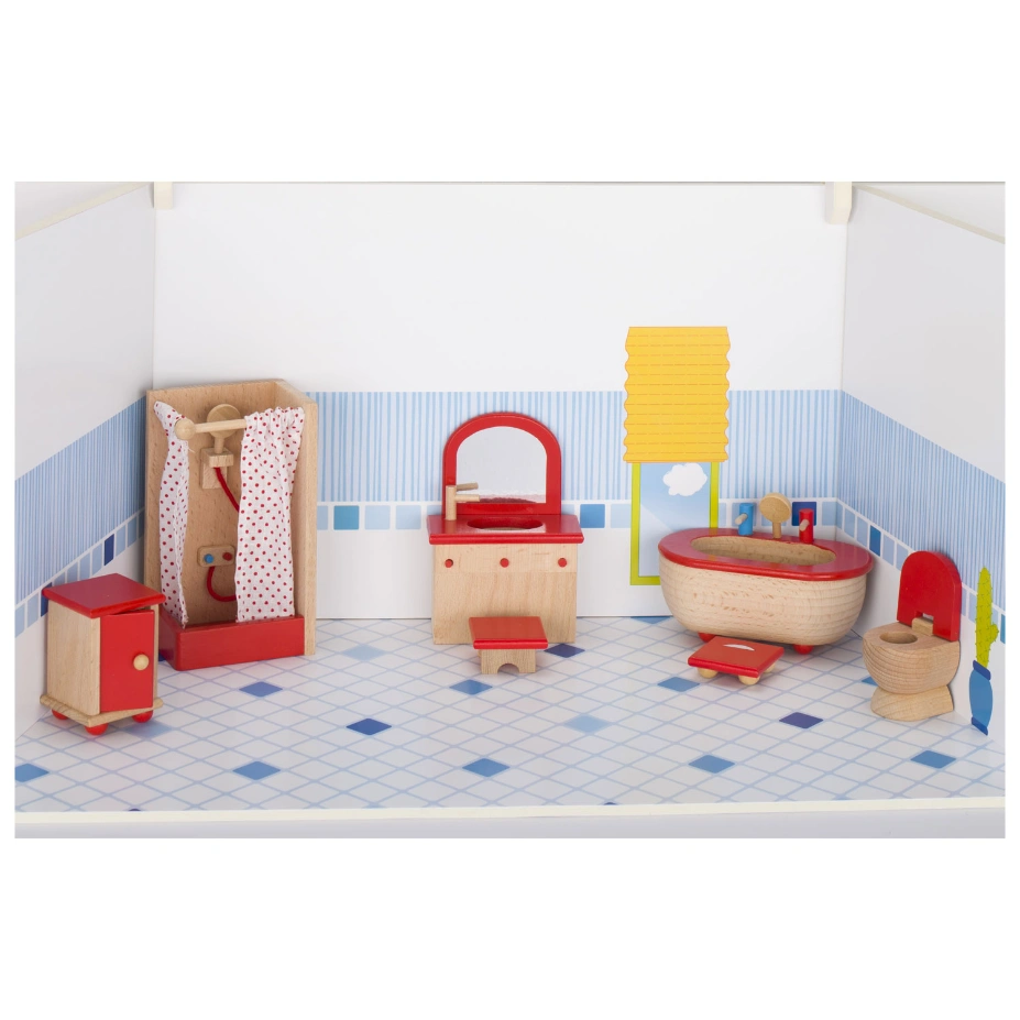 goki Puppenhausmöbel „Badezimmer“ - Komplett-Set mit Dusche, Wanne & WC goki Puppenhausmöbel „Badezimmer“ - Komplett-Set mit Dusche, Wanne & WC