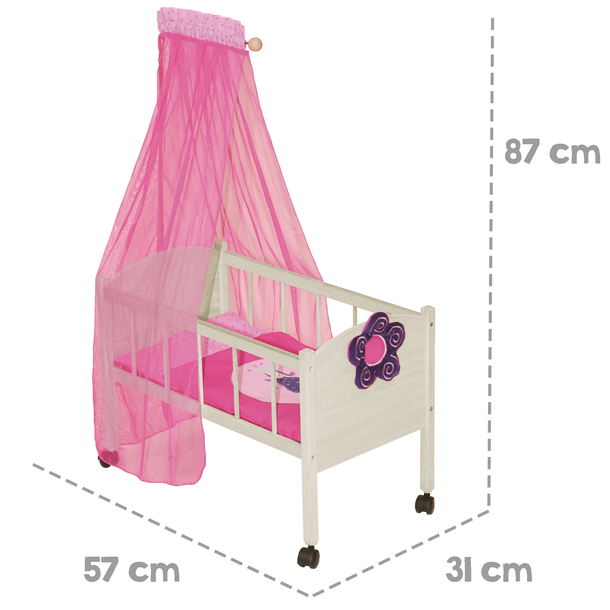 Roba 97233 Puppenstandbett Happy Fee natur lackiert – Puppenmöbel & Häuser - Bild 5 Roba 97233 Puppenstandbett Happy Fee natur lackiert – Puppenmöbel & Häuser - Produktbild 5