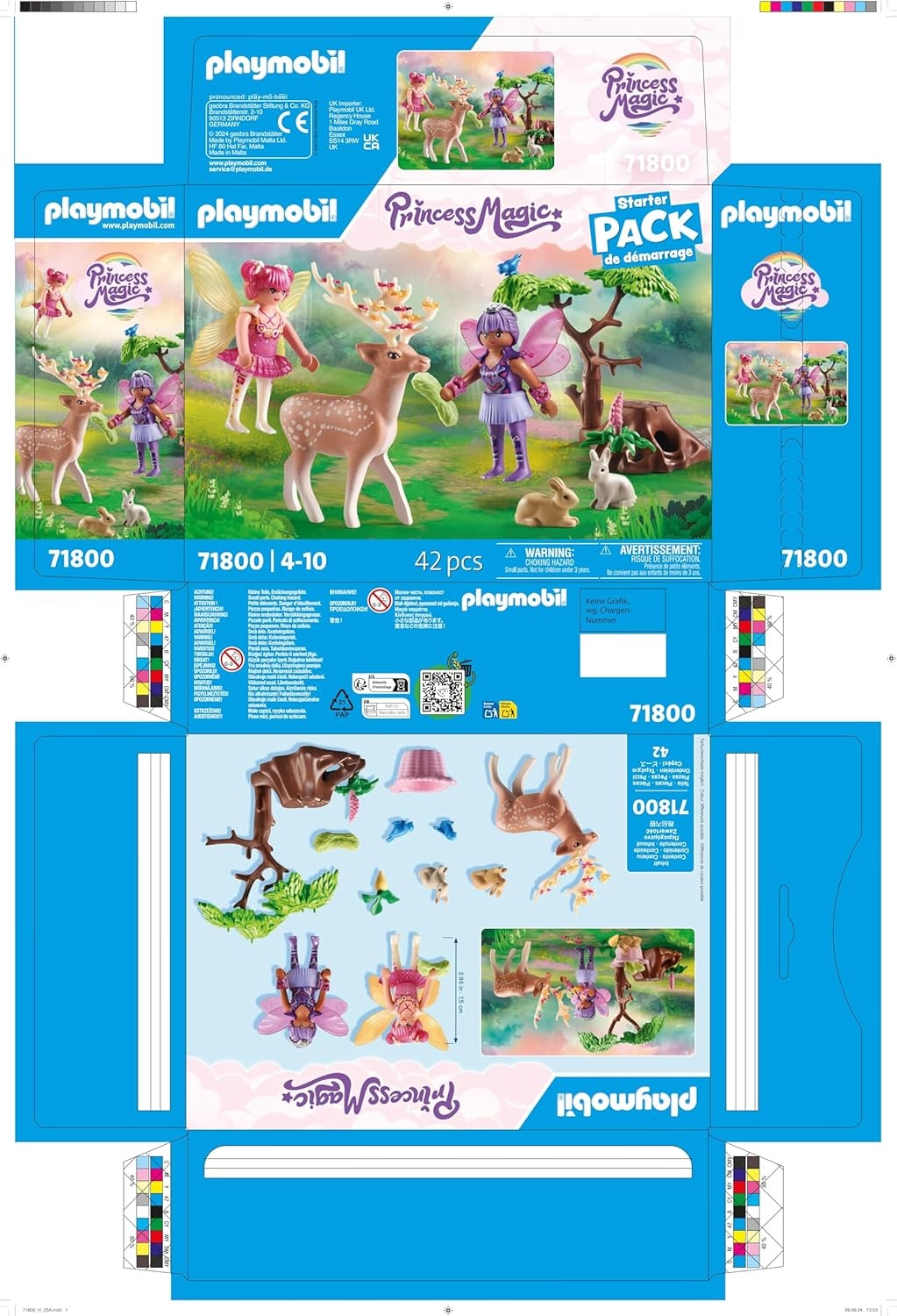 PLAYMOBIL 71800 - Princess Magic: Feen mit süßen Waldtieren & Zubehör Hirsch, Säugetier, Tierwelt, Impala, Person