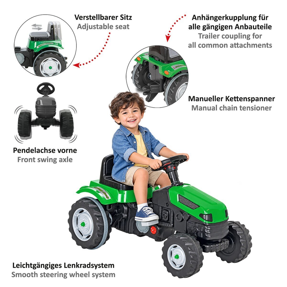 JAMARA Trettraktor Strong Bull grün ab 3 Jahren