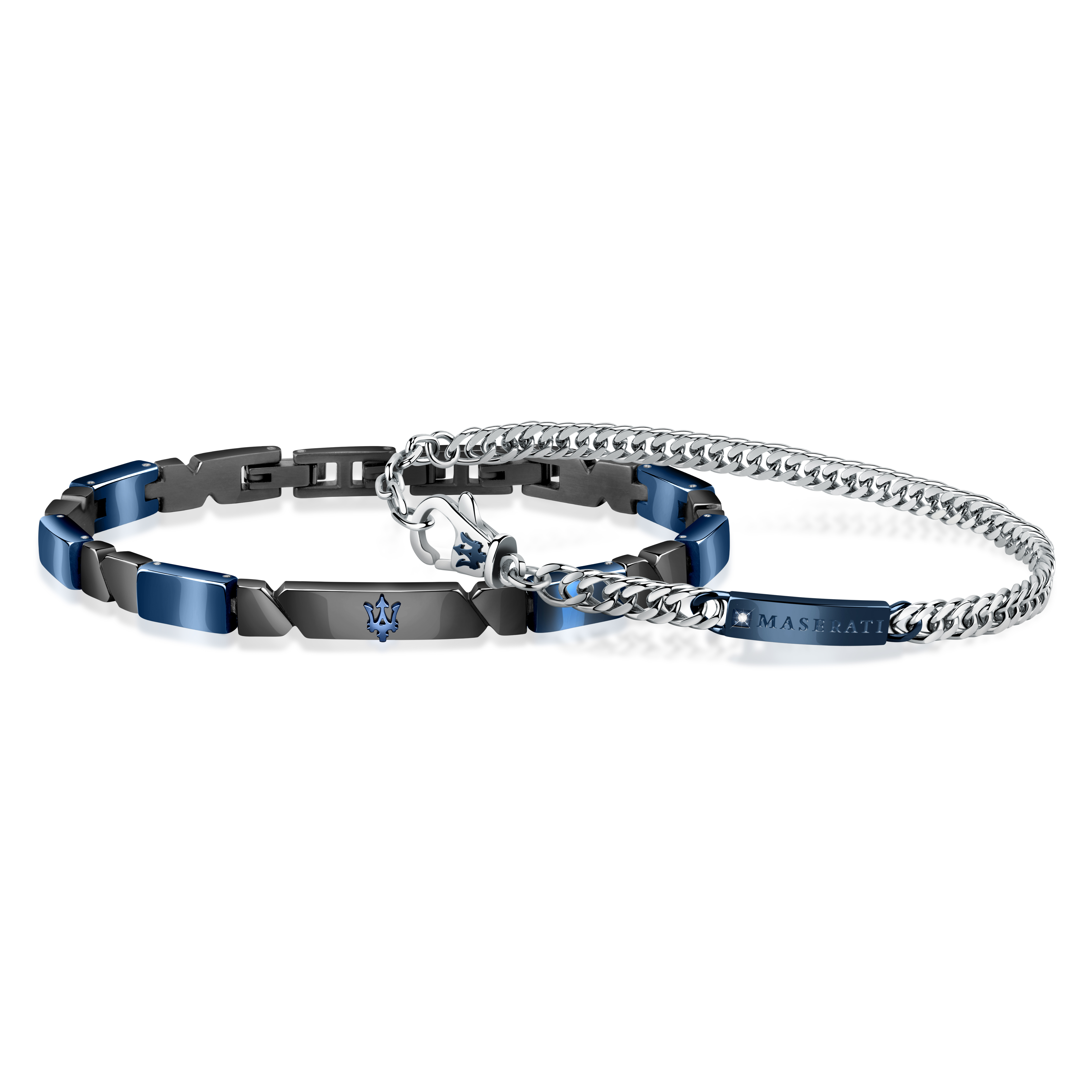 Maserati Armband Herren Schwarz/blau 22cm Maserati Armband Herren Schwarz/blau 22cm