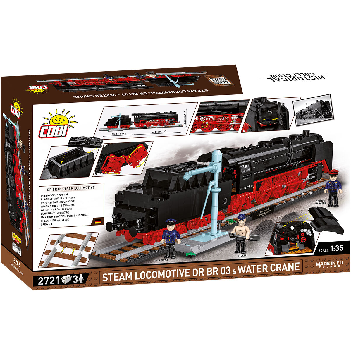 COBI 6286 - DR BR 03 STEAM Locomotive & Watercrane - Bild 2