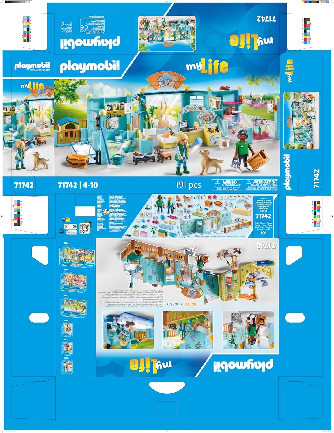 PLAYMOBIL 71742 My Life: Tierhotel mit Hunden, Katzen und Papagei Person