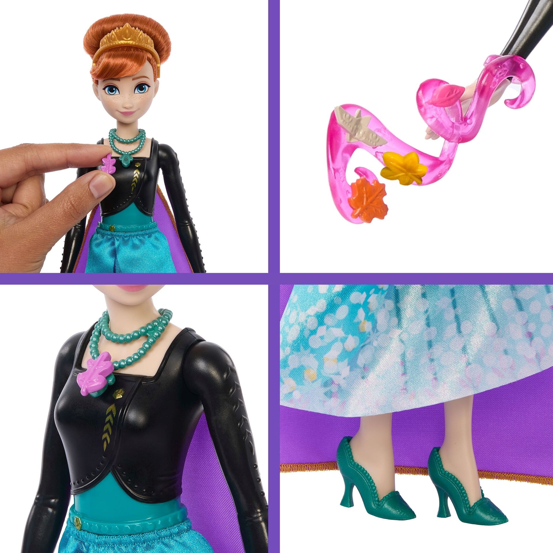 Disney Die Eiskönigin Juwel Reveal Anna Puppe - Mattel - MATTEL JJY37 Puppe - Mattel - Disney Die Eiskönigin Juwel Reveal Anna Puppe - Modell MATTEL JJY37