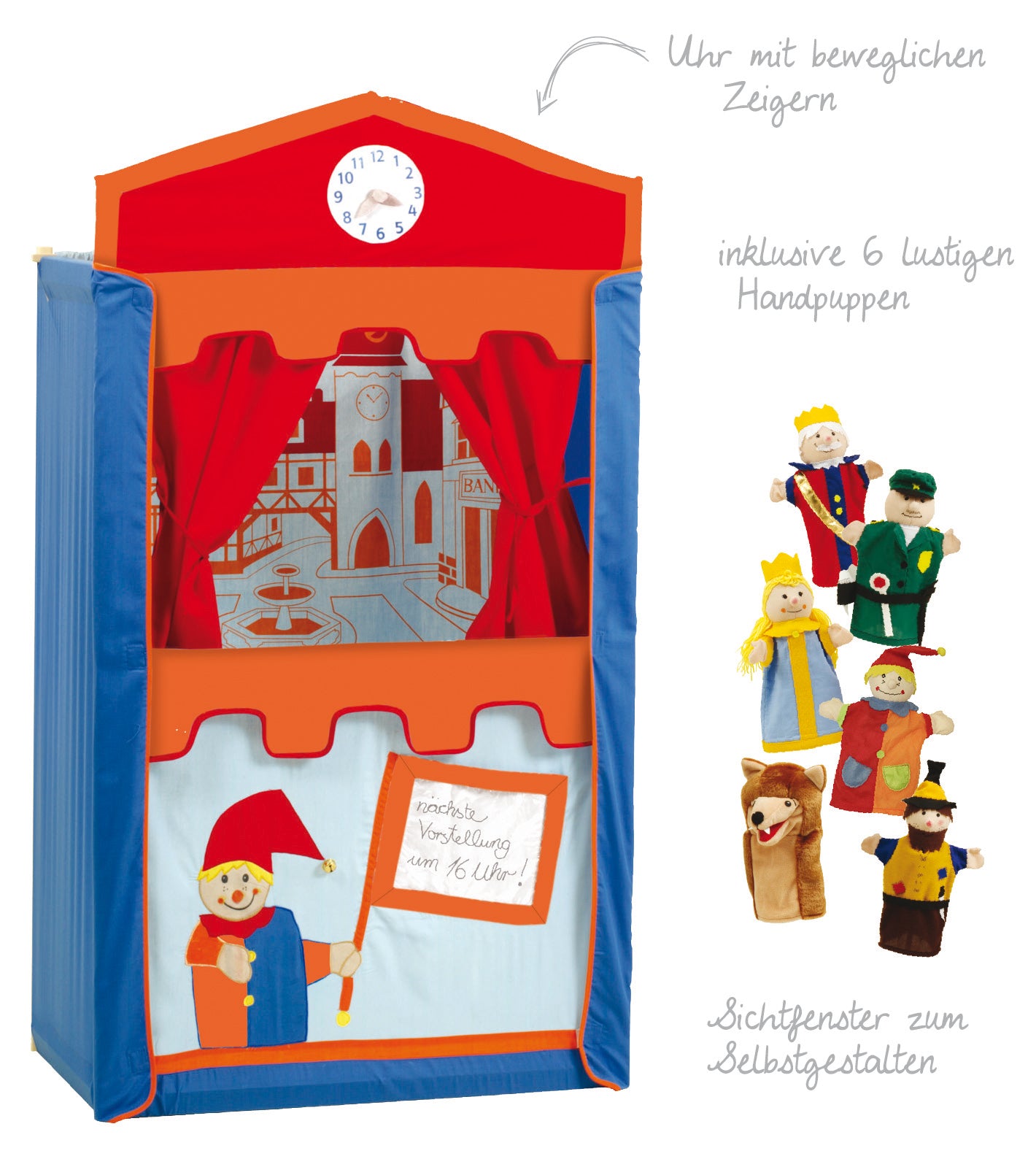 Roba 6972 Kaspertheater aus Stoff orange – Rollenspiel - Produktbild 3