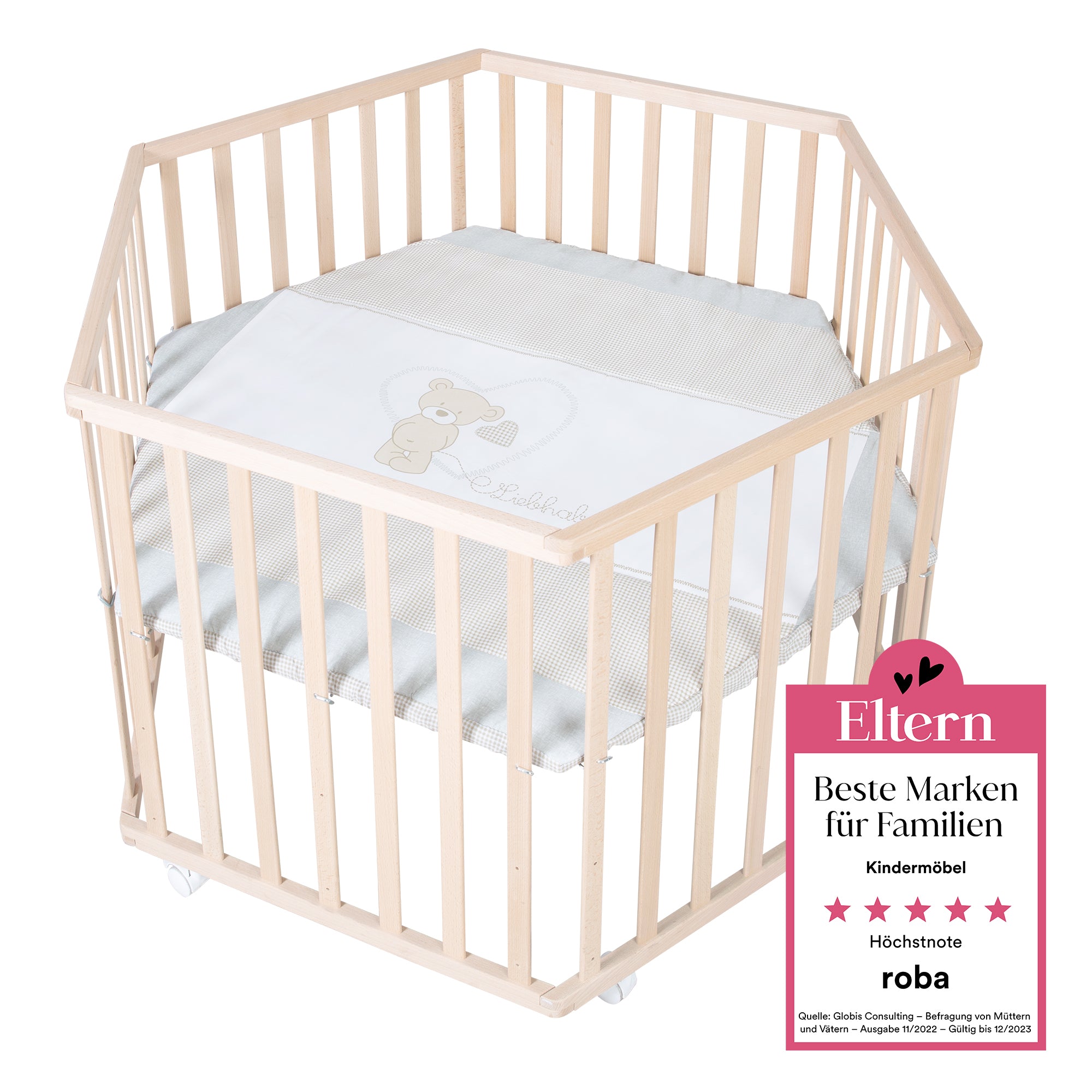 Roba 0232NAS105A Laufgitter 6-eckig Liebhabär natur lackiert - Bild 9 Roba 0232NAS105A Laufgitter 6-eckig Liebhabär natur lackiert - Produktbild 9
