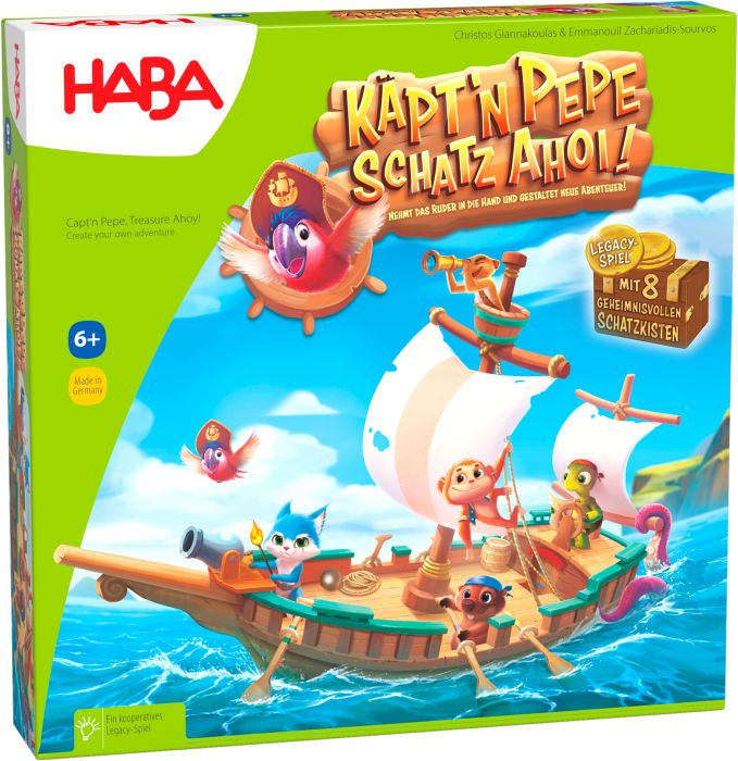 HABA Käpt’n Pepe, Schatz Ahoi!, spannendes Piraten-Legacy-Spiel, ab 6 Jahren Tier, Fische, Leben, im, Meer, Person