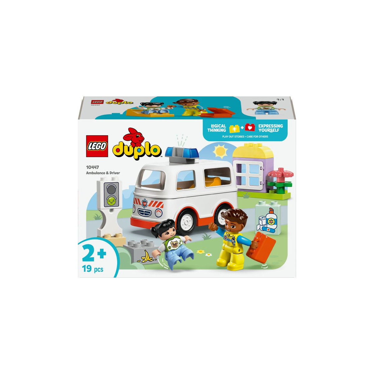 LEGO, DUPLO, Rettungswagen, mit, Fahrer, 10447, Lieferwagen, Wohnwagen, Baby, Person, Spielzeug LEGO DUPLO Rettungswagen mit Fahrer 10447
