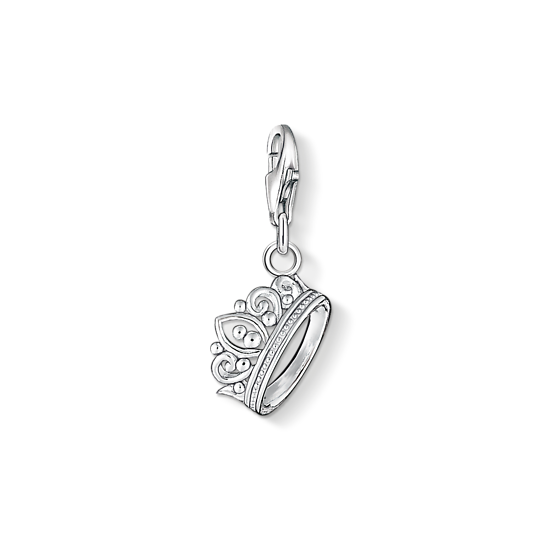 Thomas, Sabo, Anhänger, Charm-Club, Krone, 925, Sterling, Silber, Blank, 1011-001-12, Zubehor, Ohrring, Schmuck