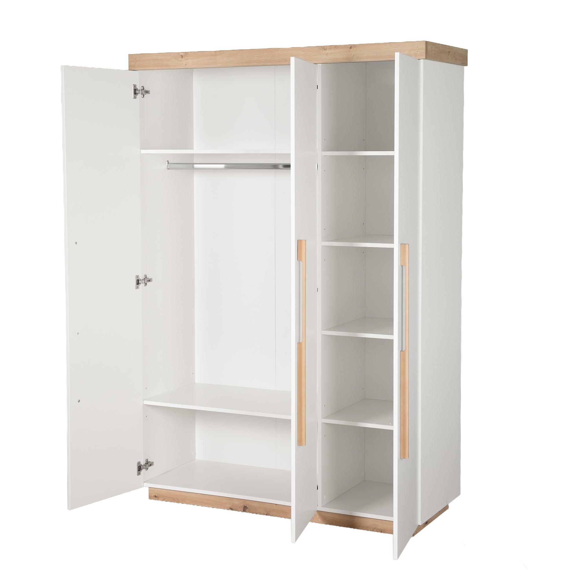Roba 1631889 Kleiderschrank 3-türig Lumo weiß - Bild 6 Roba 1631889 Kleiderschrank 3-türig Lumo weiß - Produktbild 6