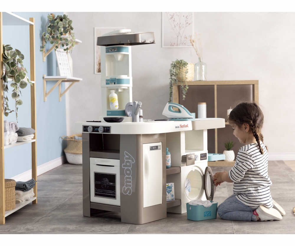 Smoby Tefal Spielküche Studio + Waschsalon