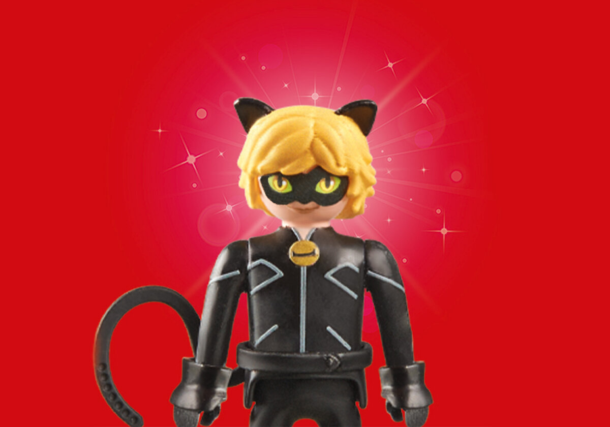 PLAYMOBIL 71337 Miraculous: Adrien & Cat Noir Figur, Person, Gesicht, Kopf
