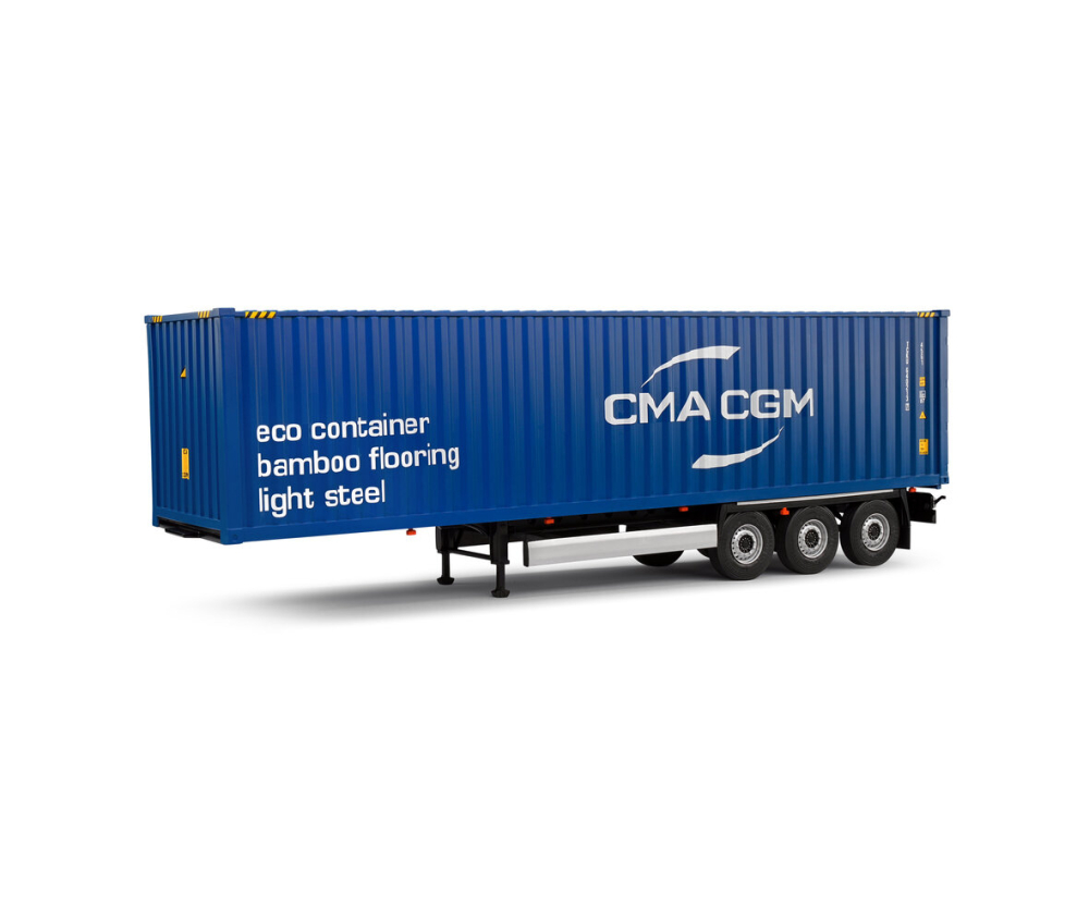 Solido 1:24 Container Anhänger CMA CGM blau