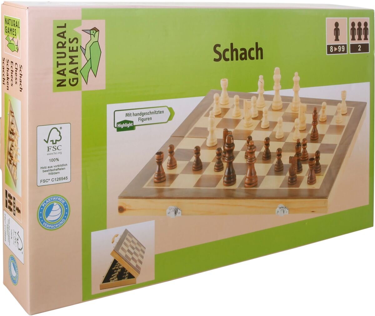 Natural Games Schachkassette 40 x 20 x 6 cm Schach, Spiel