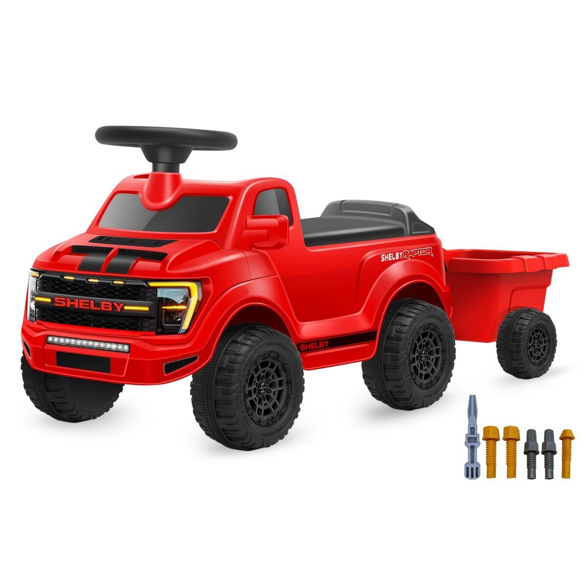 JAMARA Rutscher Shelby Ford F-150 Raptor mit Anhänger rot ab 18 Monaten JAMARA Rutscher Shelby Ford F-150 Raptor mit Anhänger rot ab 18 Monaten